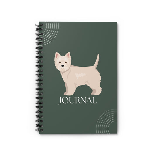 West Highland White Terrier College Ruled Spiral Notebook