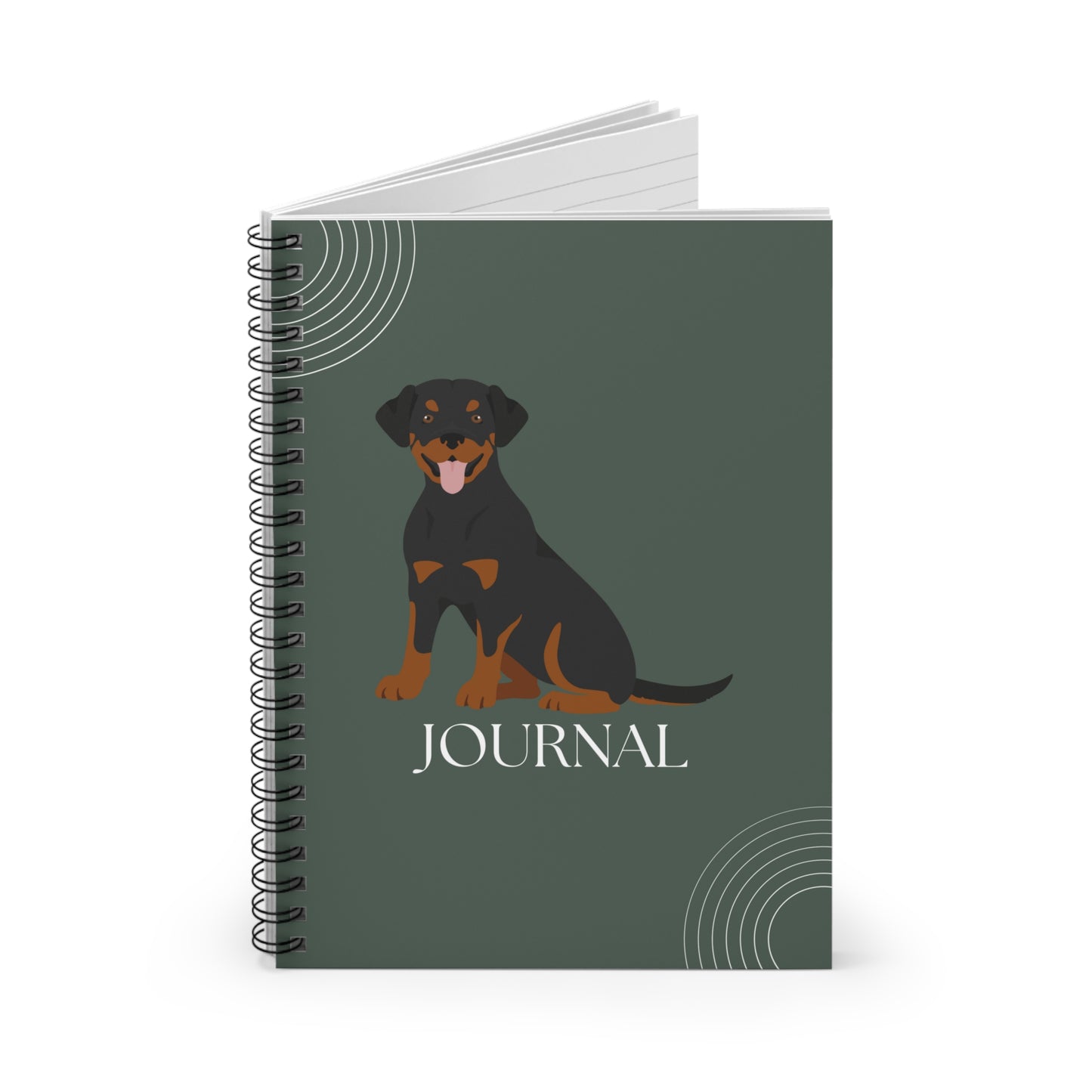 Rottweiler College Ruled Spiral Notebook