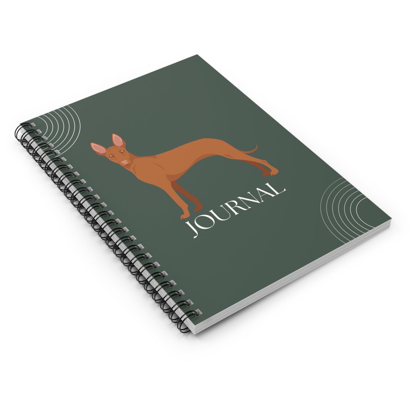 Pharaoh Hound College Ruled Spiral Notebook