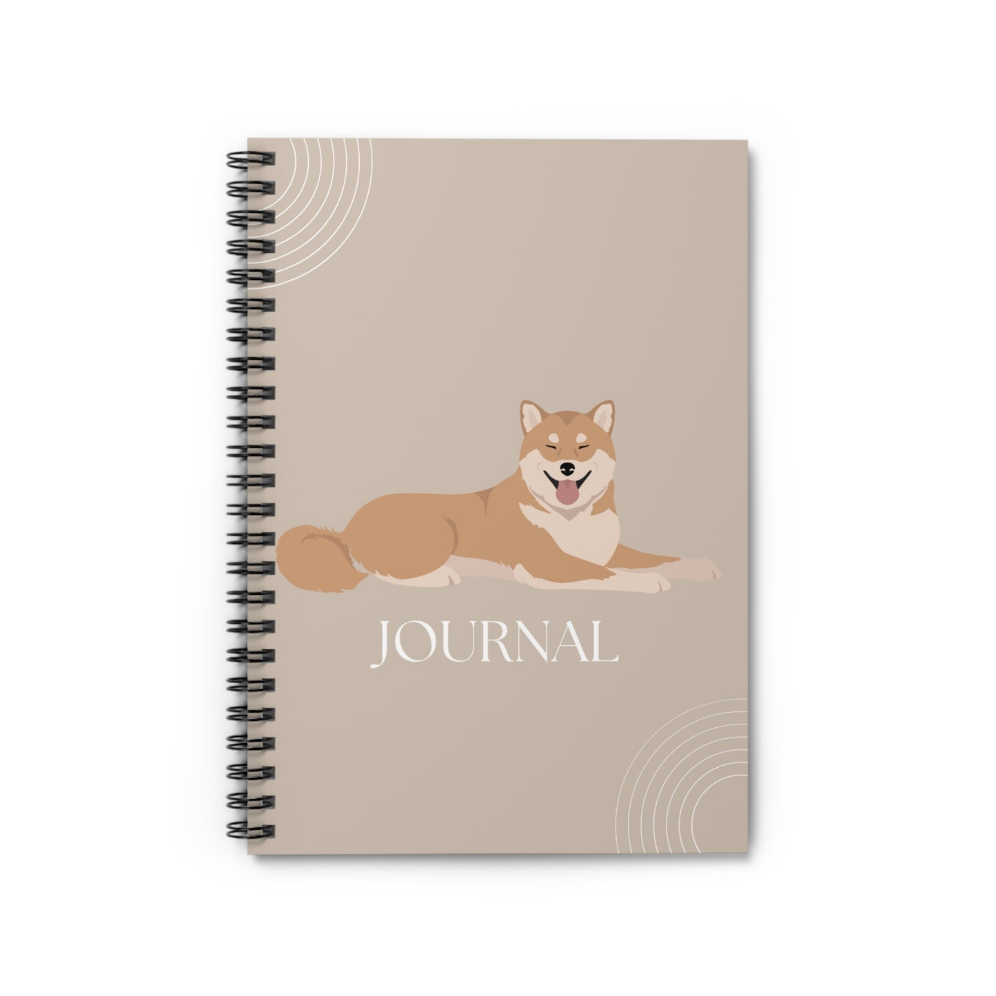 Shiba Inu College Ruled Spiral Notebook