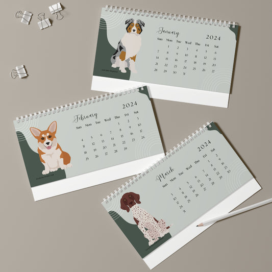 Top AKC Breed Countdown 2024 Monthly Desk Calendar