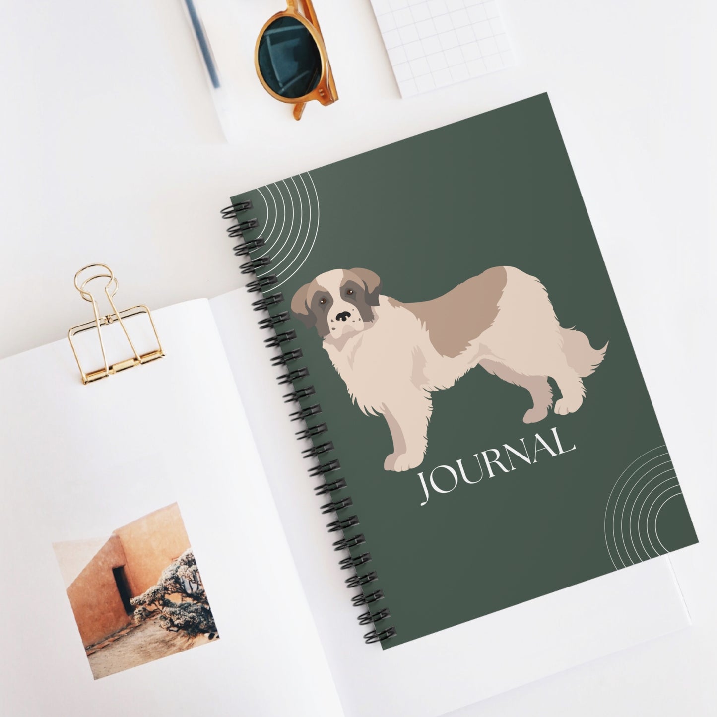 Pyrenean Mastiff College Ruled Spiral Notebook