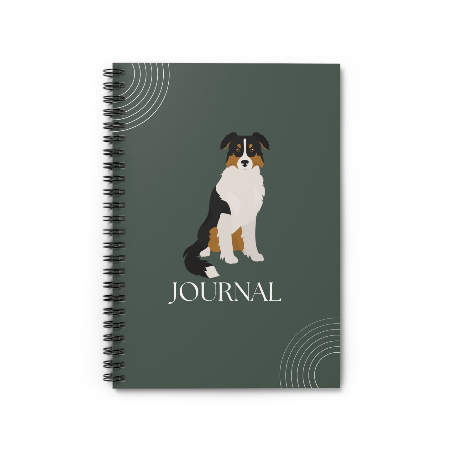 Australian Shepherd College Ruled Spiral Notebook