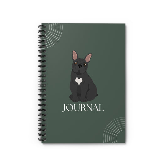 French Bulldog College Ruled Spiral Notebook