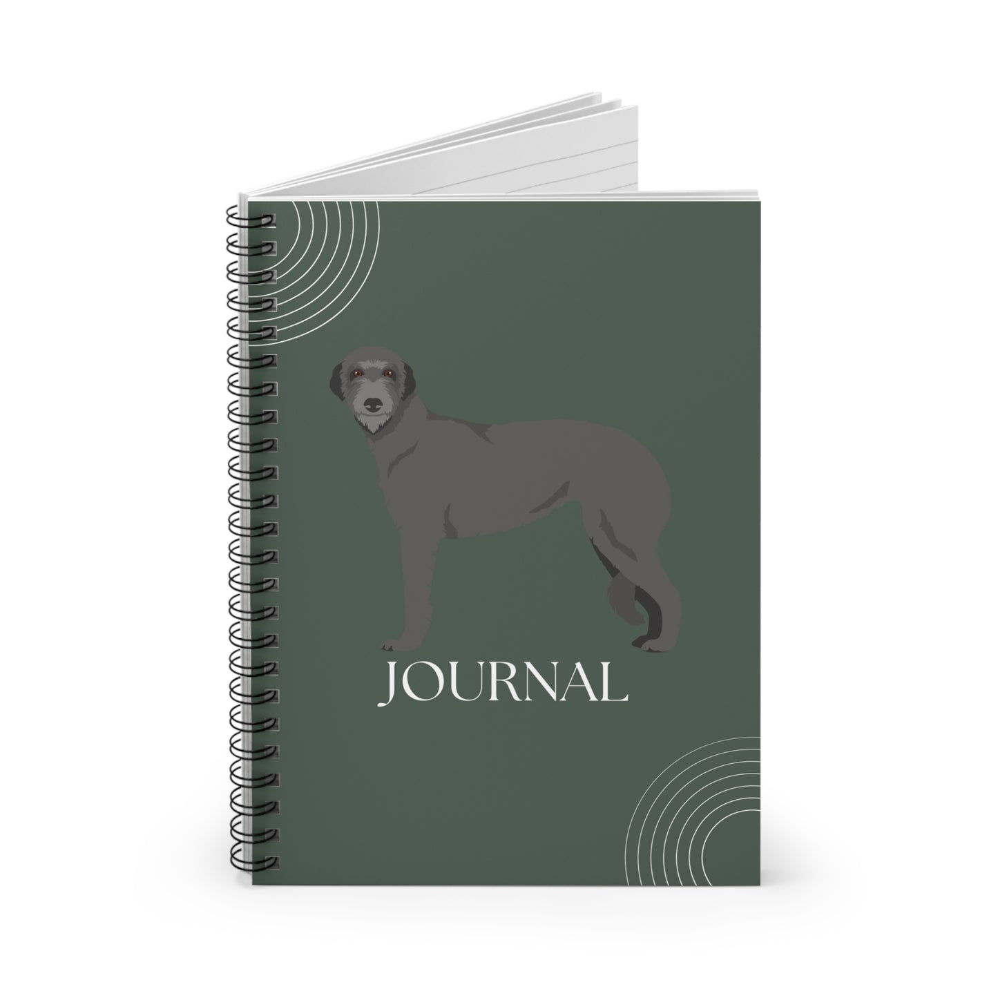 Scottish Deerhound College Ruled Spiral Notebook