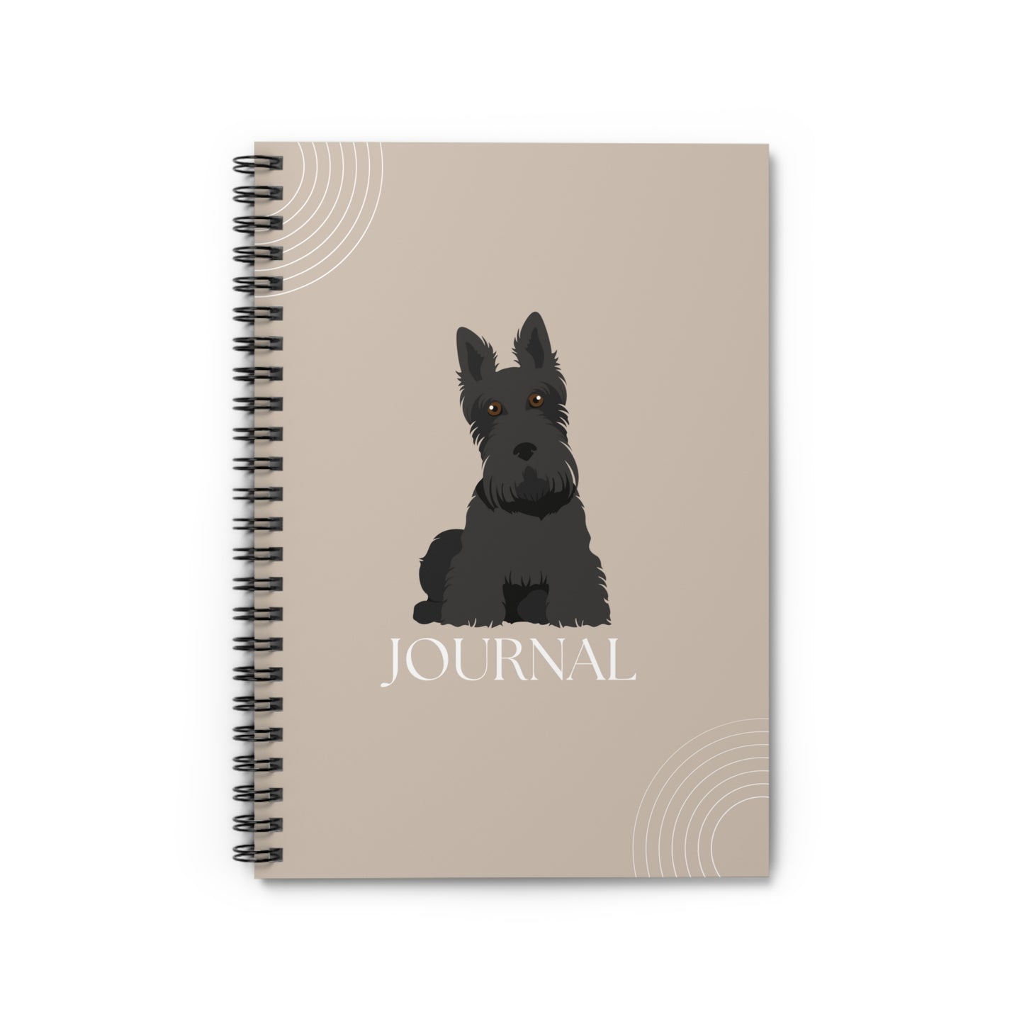 Scottish Terrier College Ruled Spiral Notebook