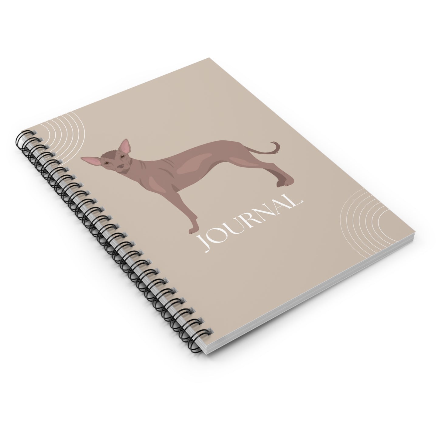 Xoloitzcuintli College Ruled Spiral Notebook