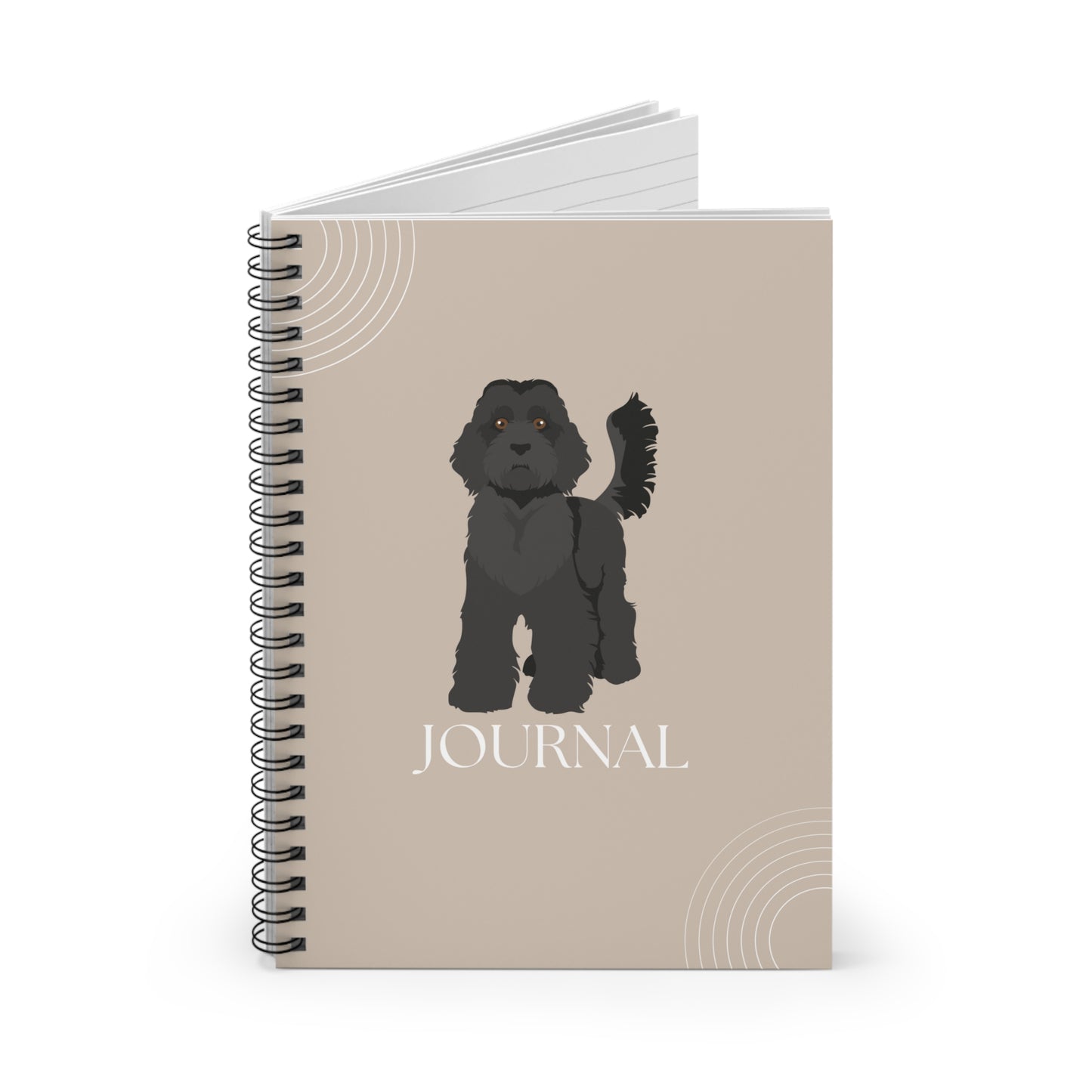 Standard Labradoodle College Ruled Spiral Notebook