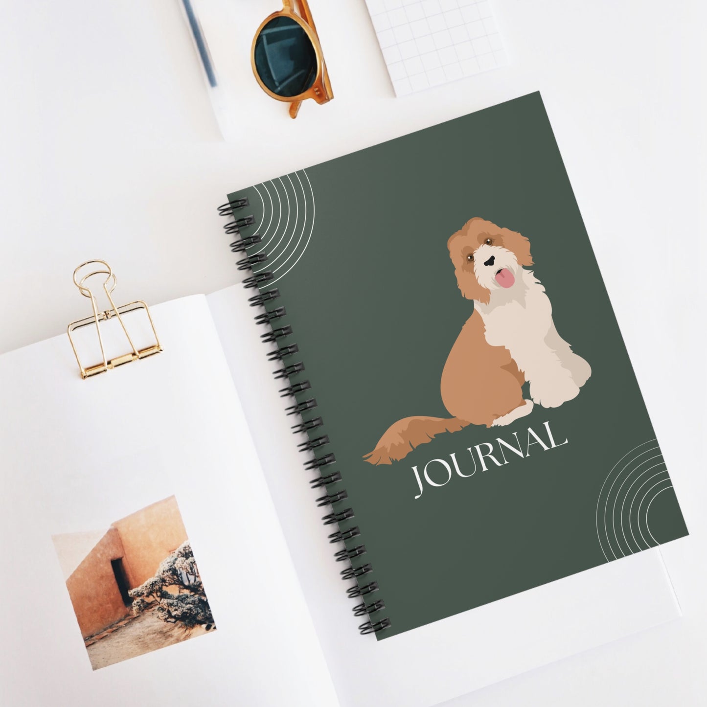 Standard Labradoodle College Ruled Spiral Notebook