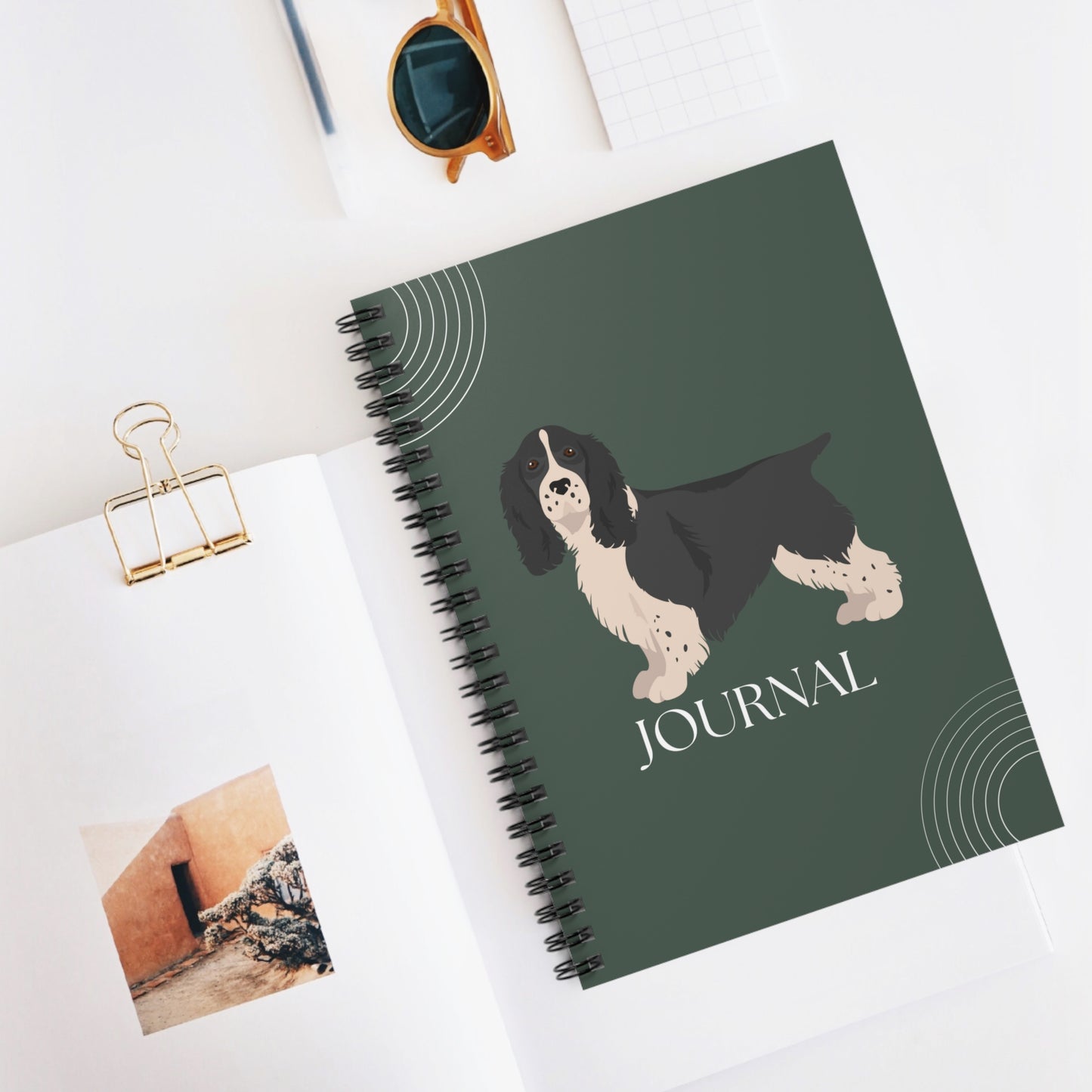 English Springer Spaniel College Ruled Spiral Notebook