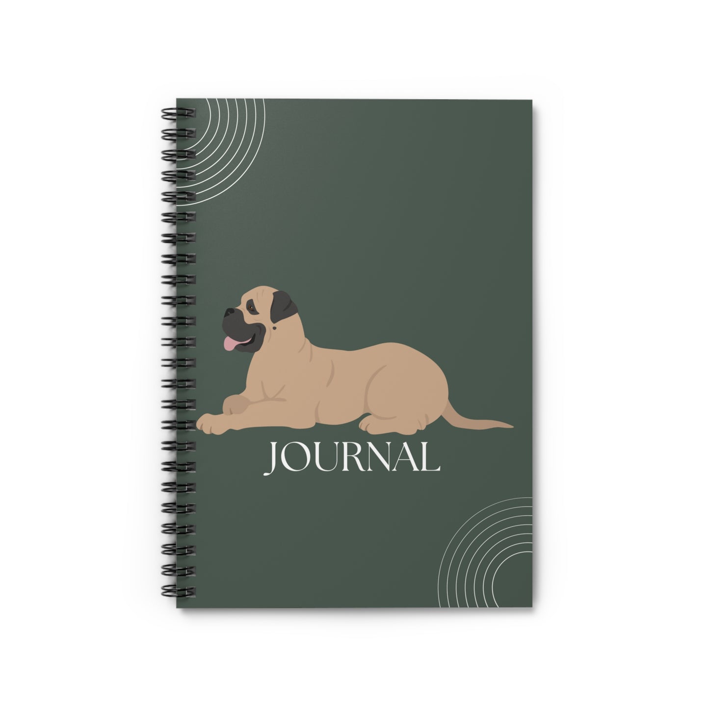 Bullmastiff College Ruled Spiral Notebook