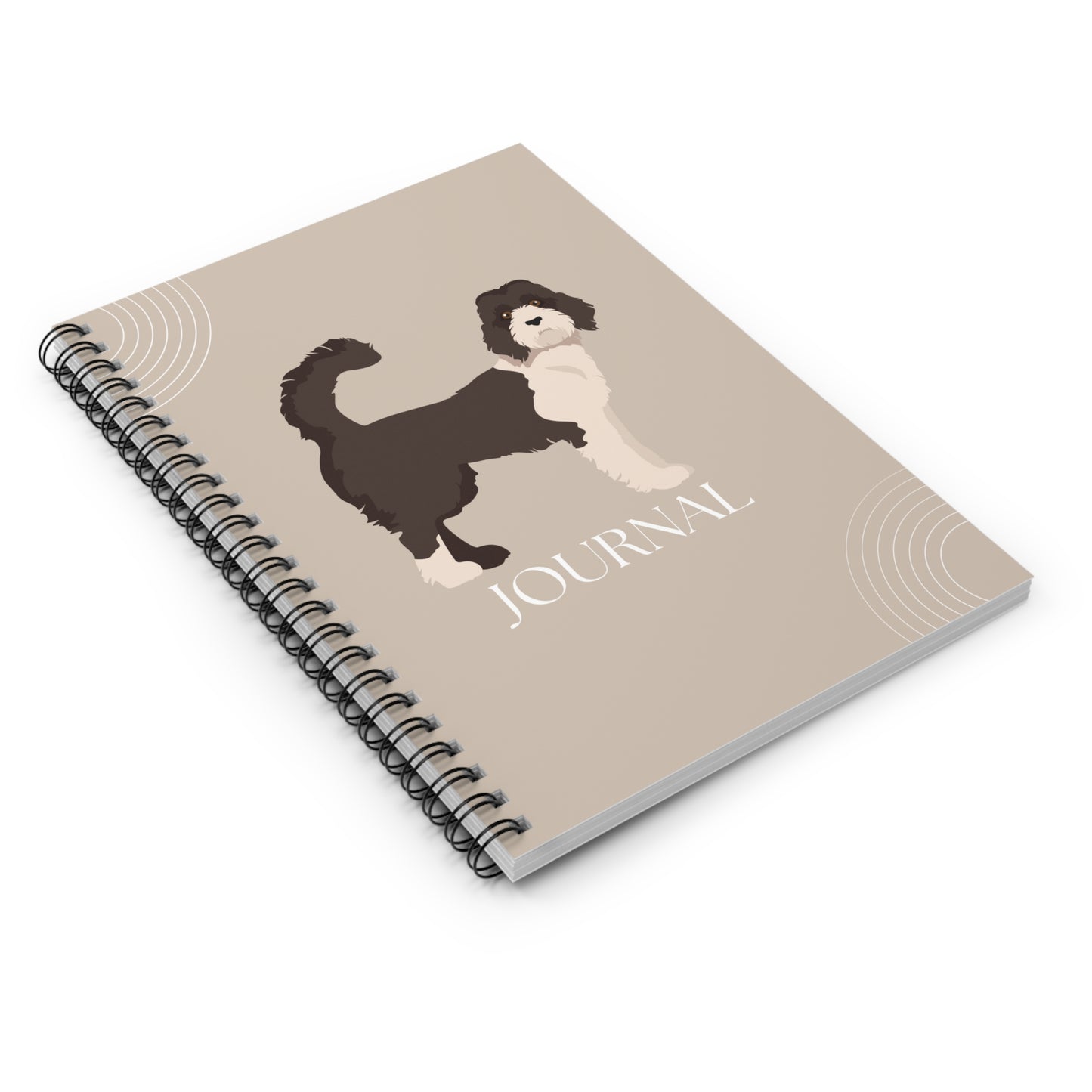 Standard Labradoodle College Ruled Spiral Notebook