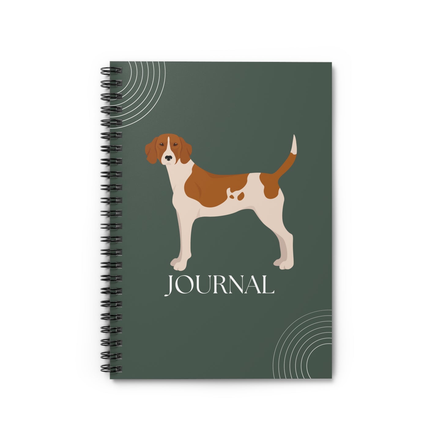 English Foxhound College Ruled Spiral Notebook