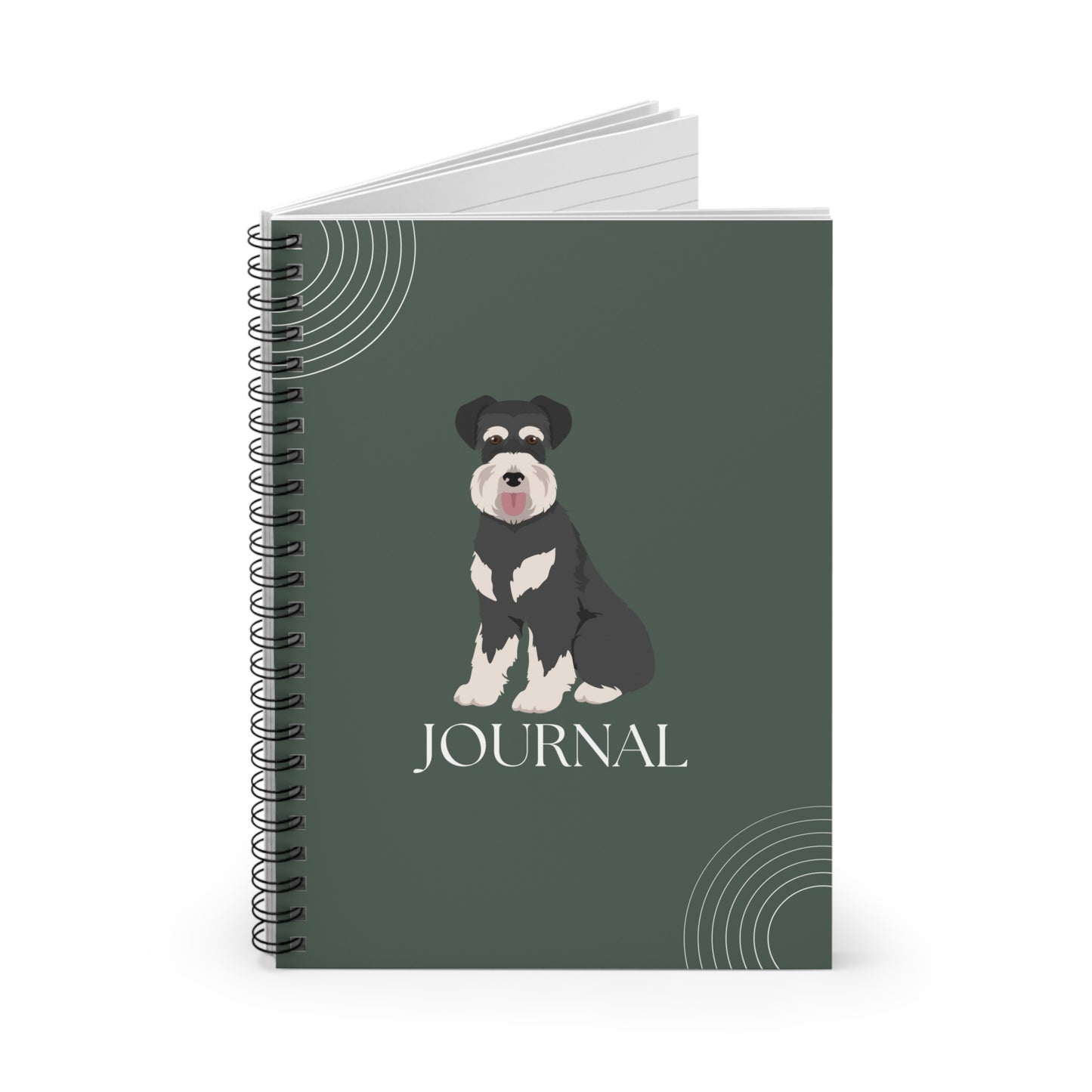 Standard Schnauzer College Ruled Spiral Notebook