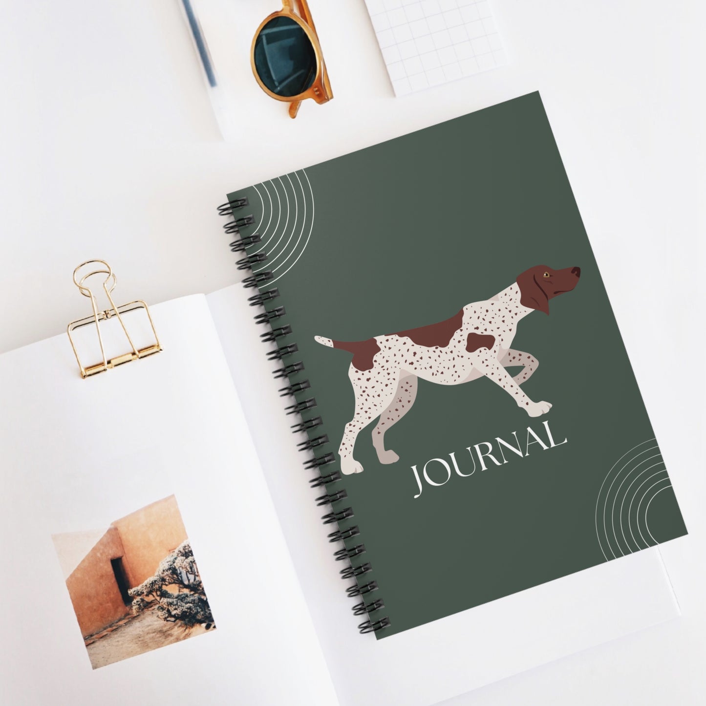 German Shorthaired Pointer College Ruled Spiral Notebook