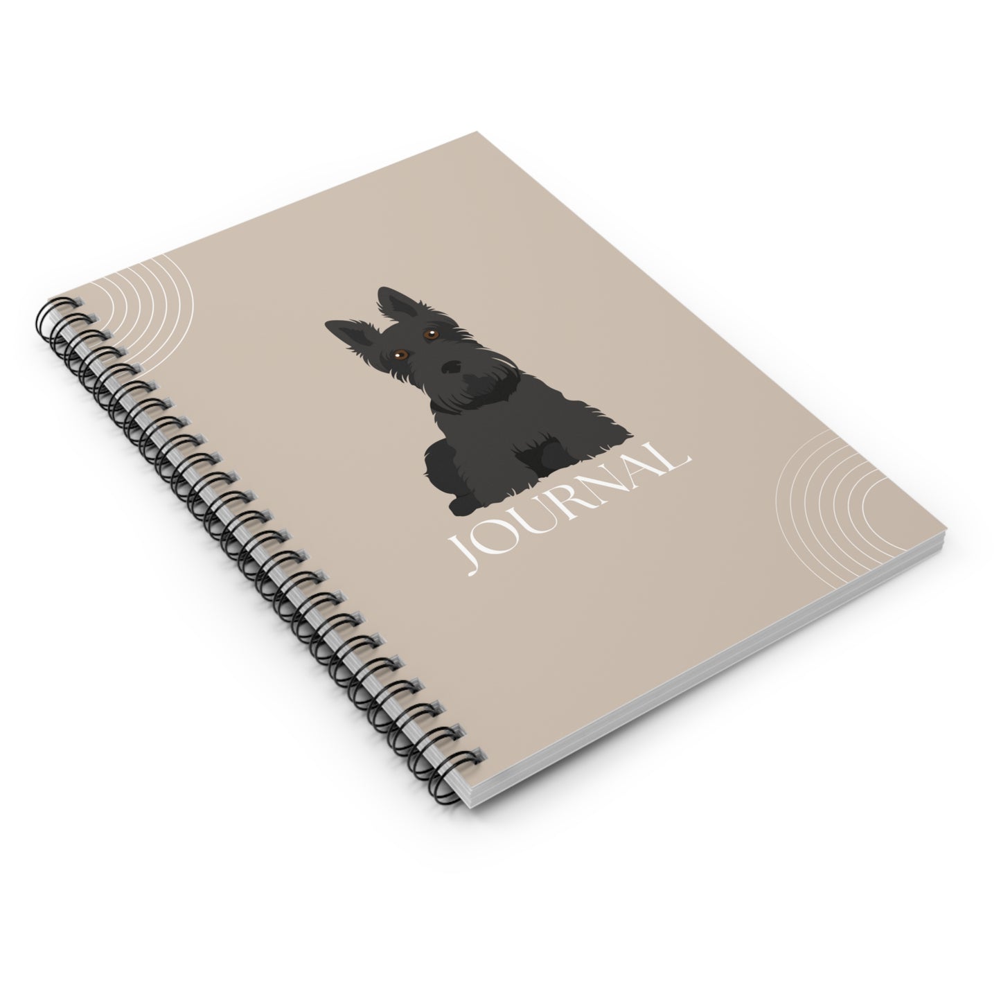 Scottish Terrier College Ruled Spiral Notebook