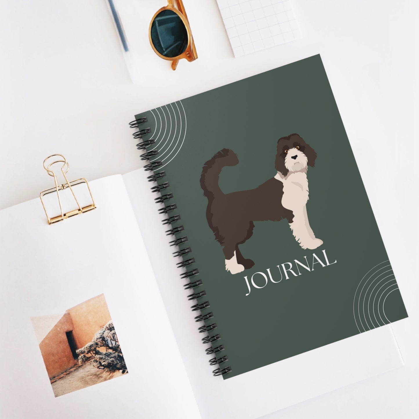 Standard Labradoodle College Ruled Spiral Notebook