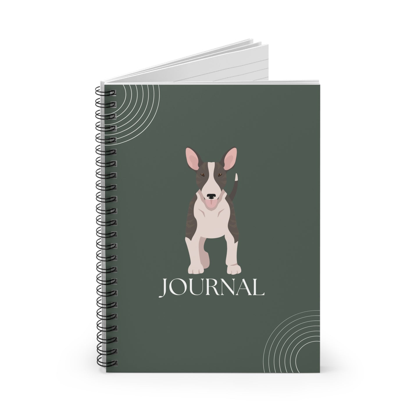 Bull Terrier College Ruled Spiral Notebook