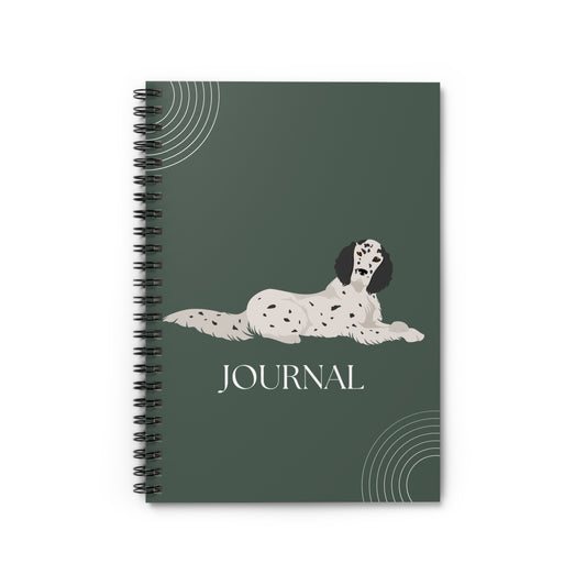 English Setter College Ruled Spiral Notebook