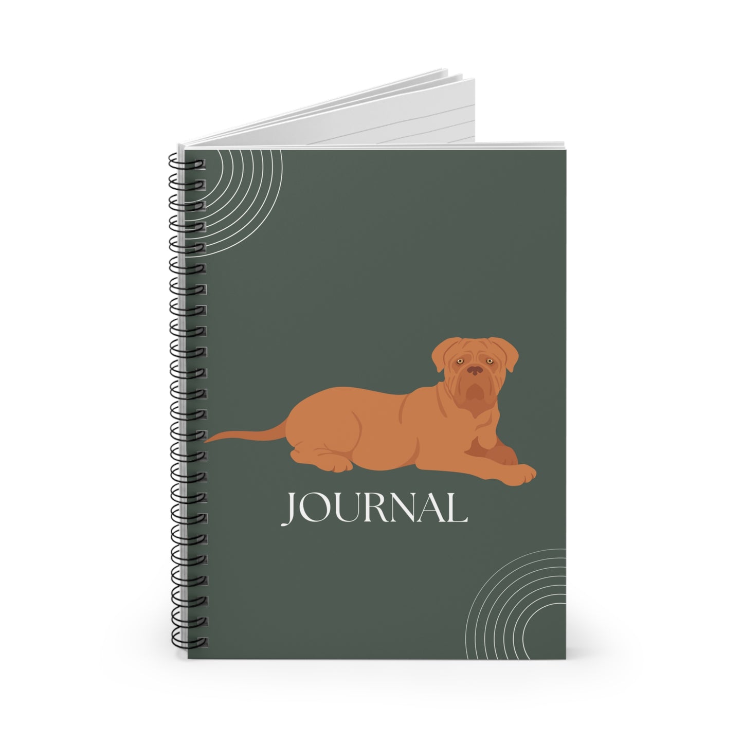 Dogue de Bordeaux College Ruled Spiral Notebook