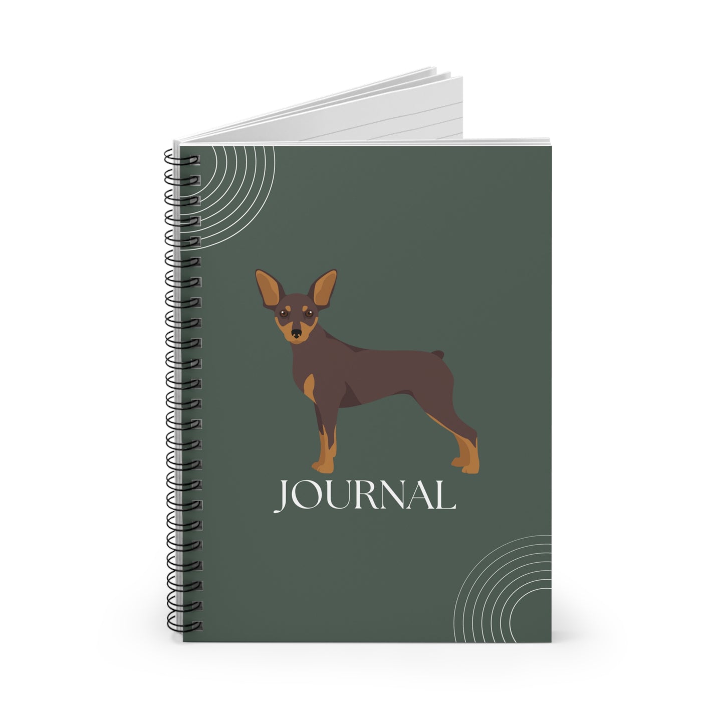 Miniature Pinscher College Ruled Spiral Notebook