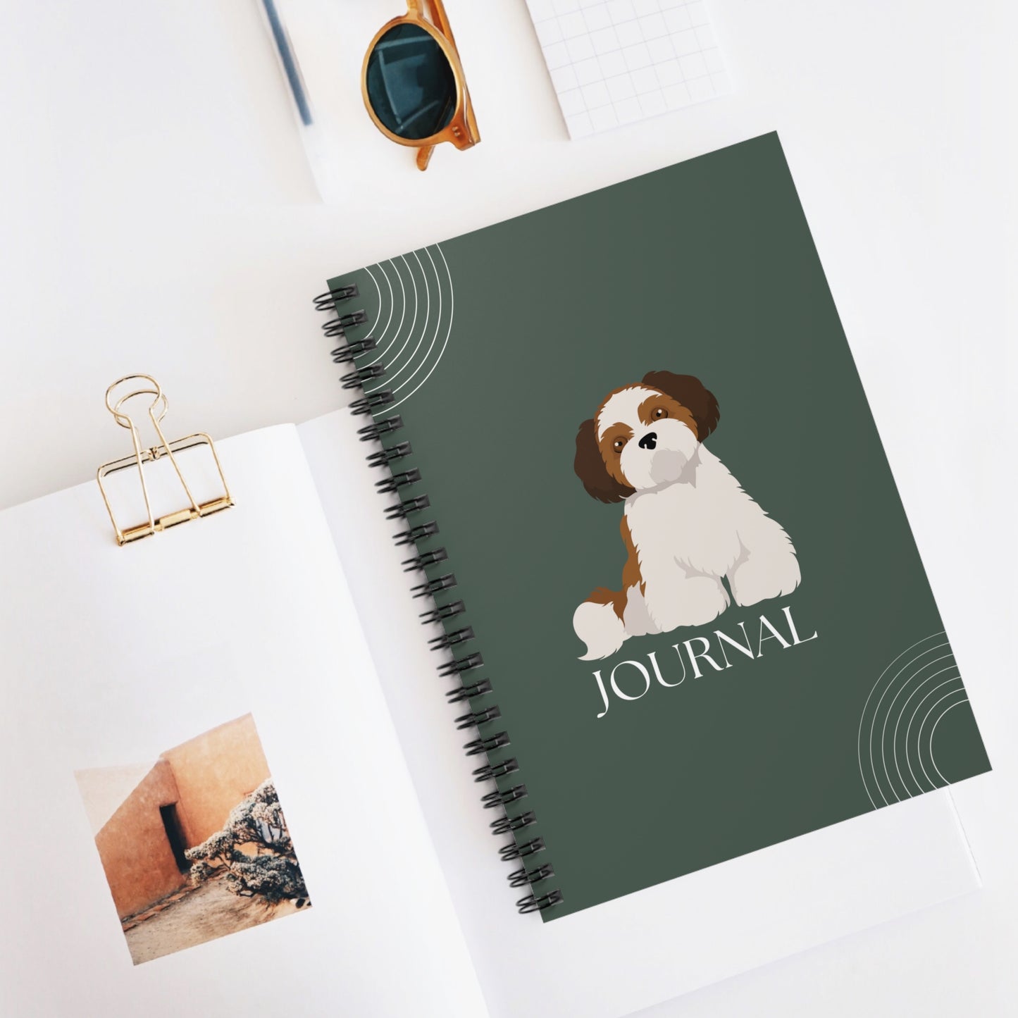 Shih Tzu College Ruled Spiral Notebook