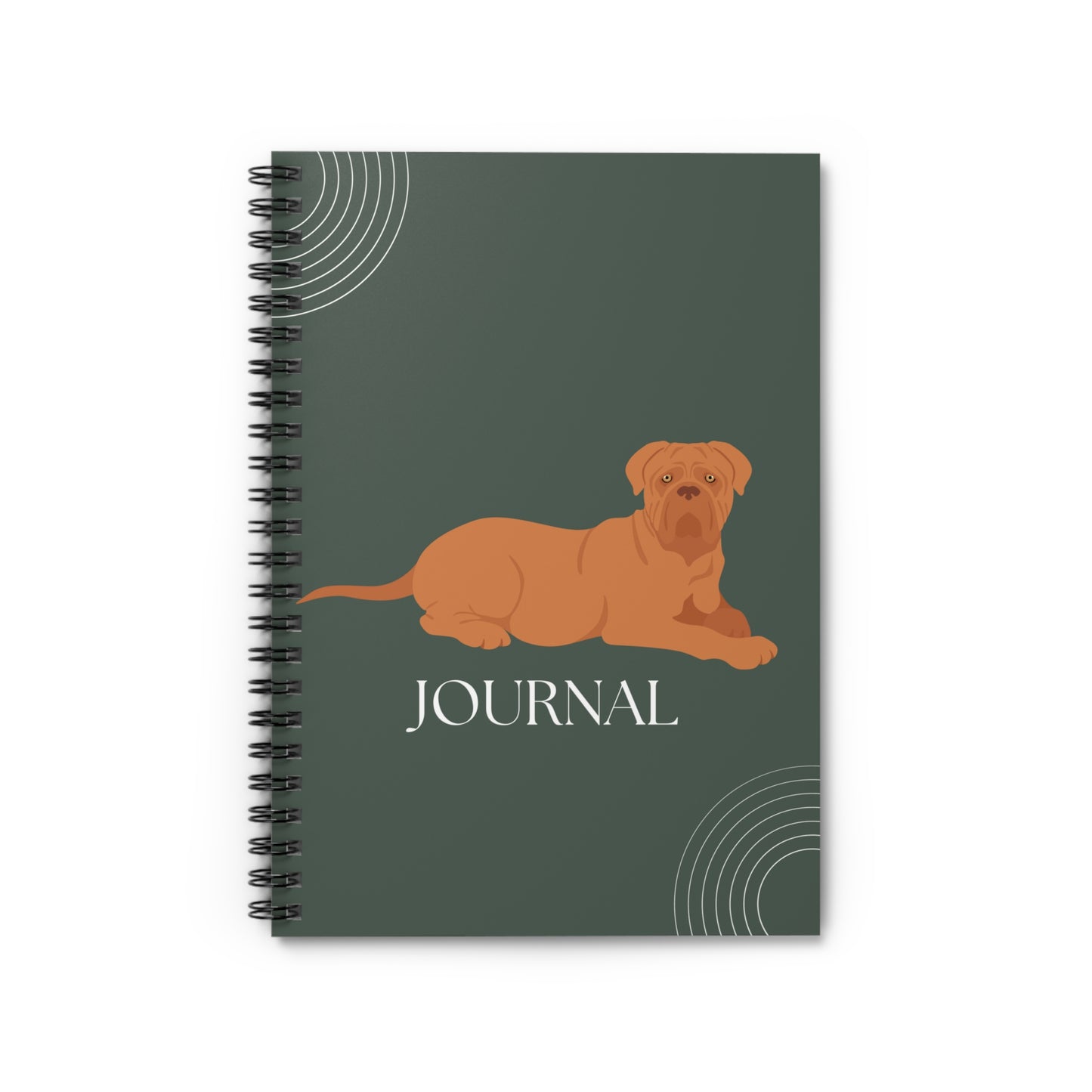 Dogue de Bordeaux College Ruled Spiral Notebook