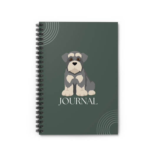 Miniature Schnauzer College Ruled Spiral Notebook