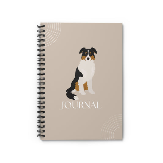 Australian Shepherd College Ruled Spiral Notebook