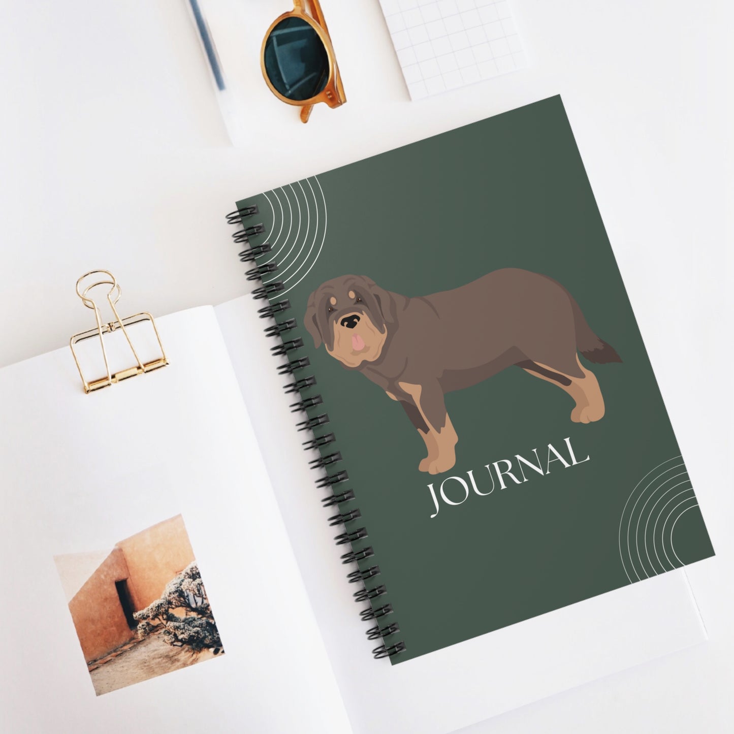 Spanish Mastiff College Ruled Spiral Notebook