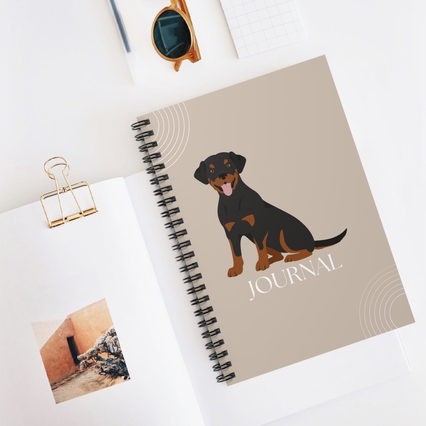 Rottweiler College Ruled Spiral Notebook