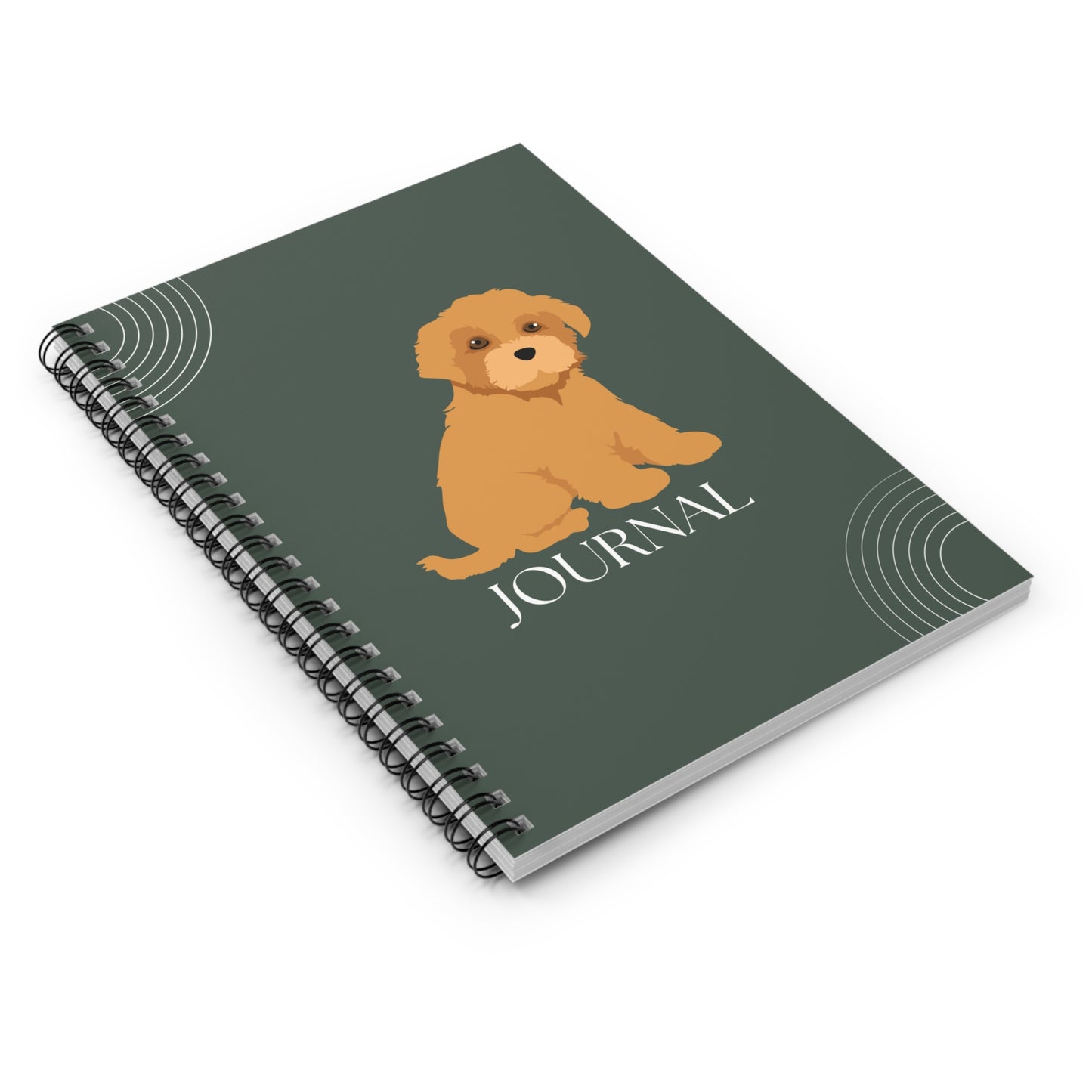 Mini Labradoodle College Ruled Spiral Notebook