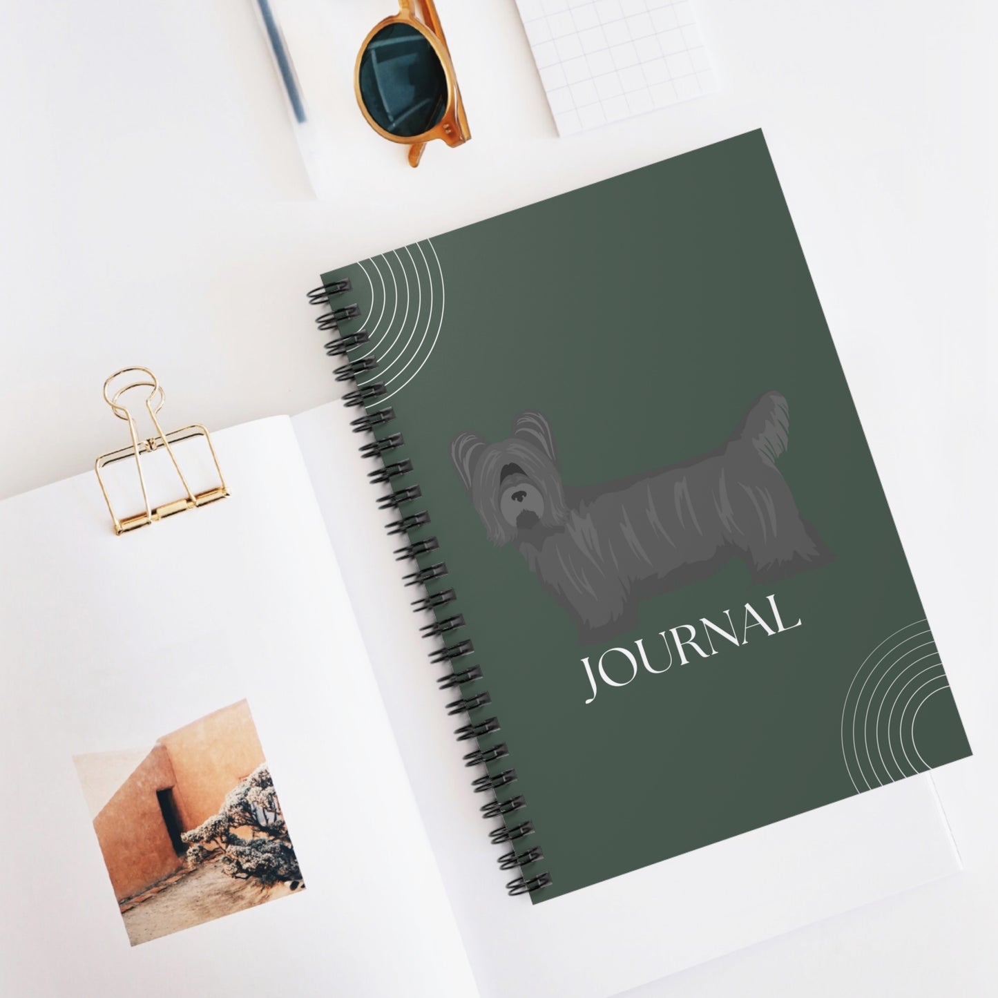 Skye Terrier College Ruled Spiral Notebook