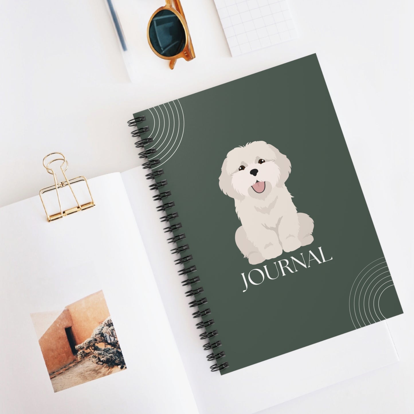 Coton de Tulear College Ruled Spiral Notebook