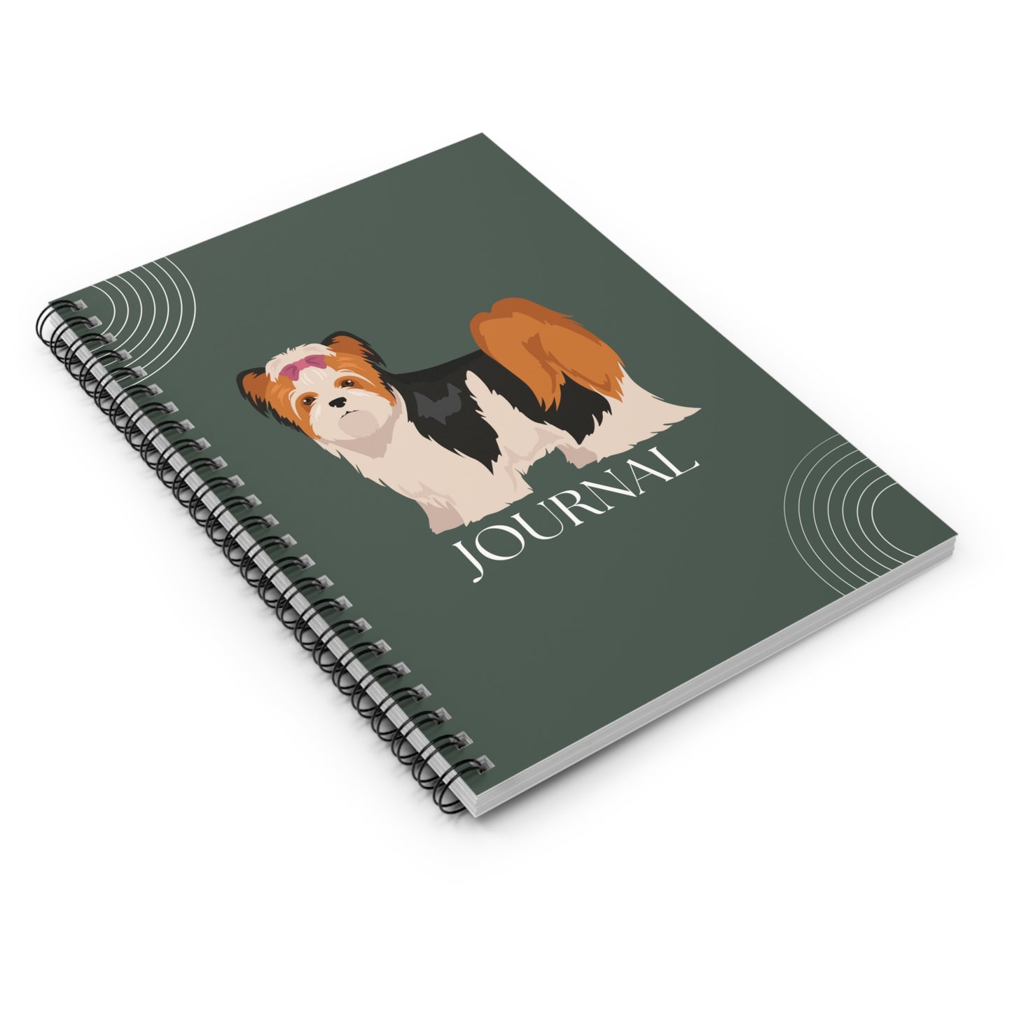 Biewer Terrier College Ruled Spiral Notebook