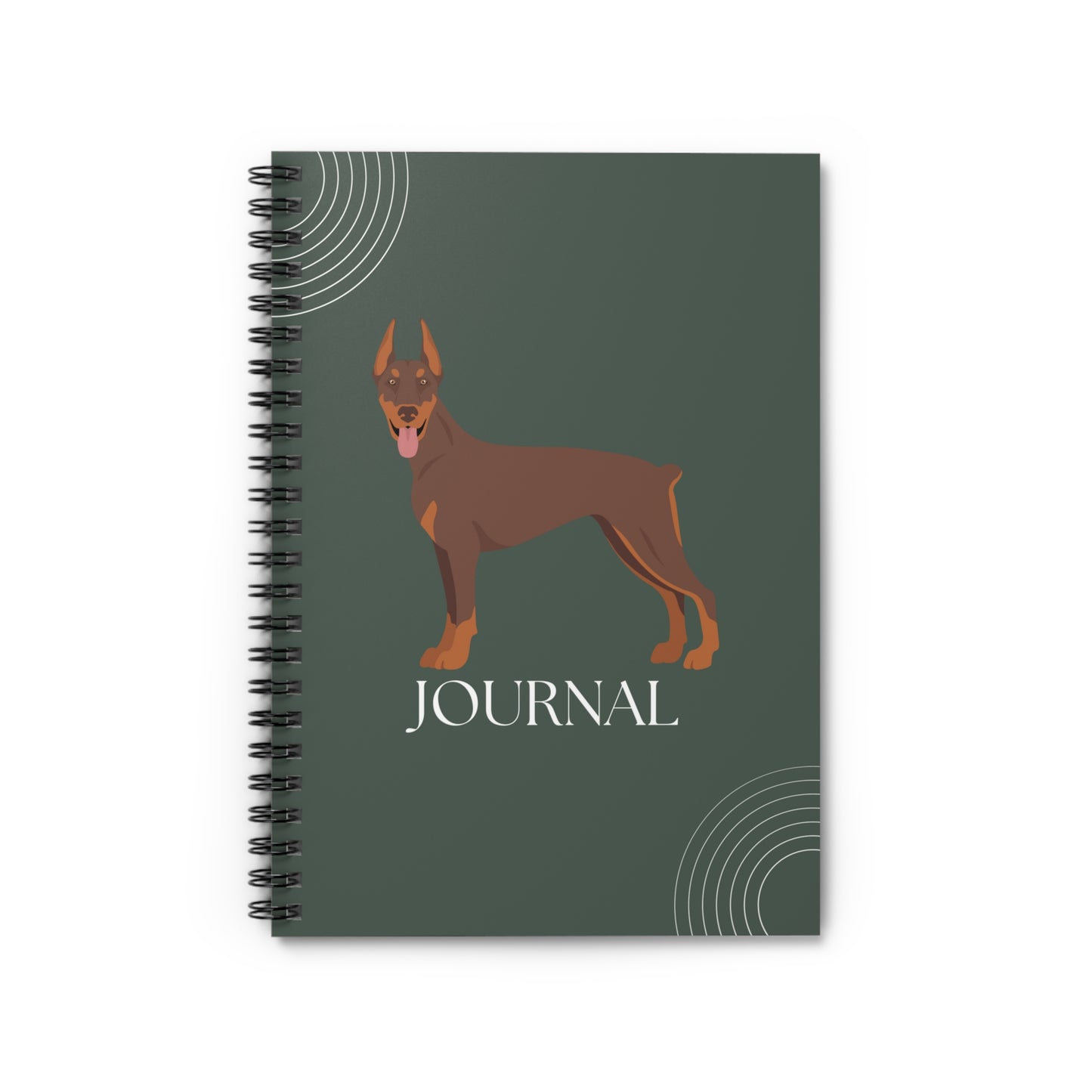 Doberman Pinscher College Ruled Spiral Notebook