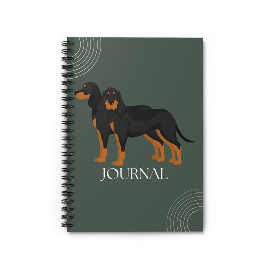 Black and Tan Coonhound College Ruled Spiral Notebook