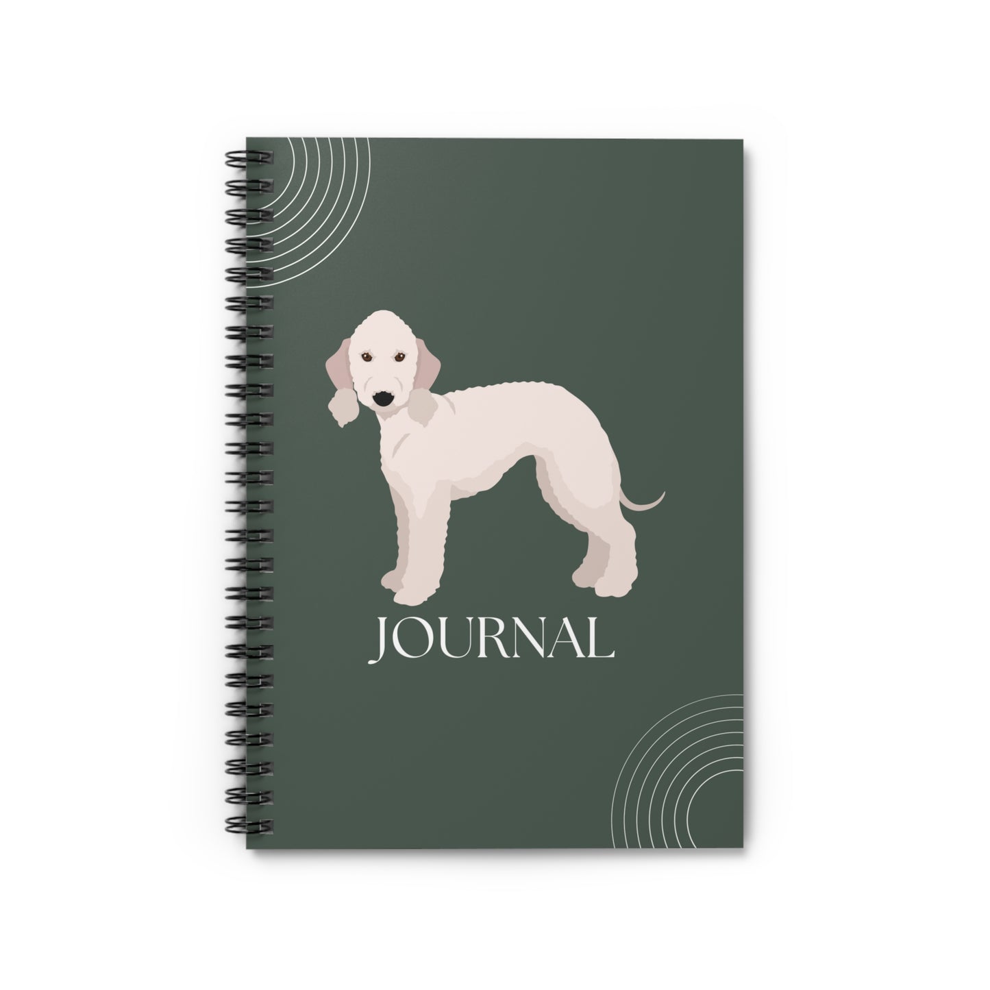 Bedlington Terrier College Ruled Spiral Notebook