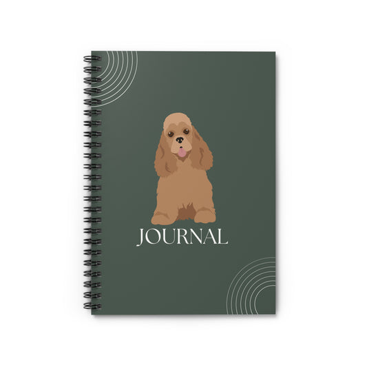 Cocker Spaniel College Ruled Spiral Notebook