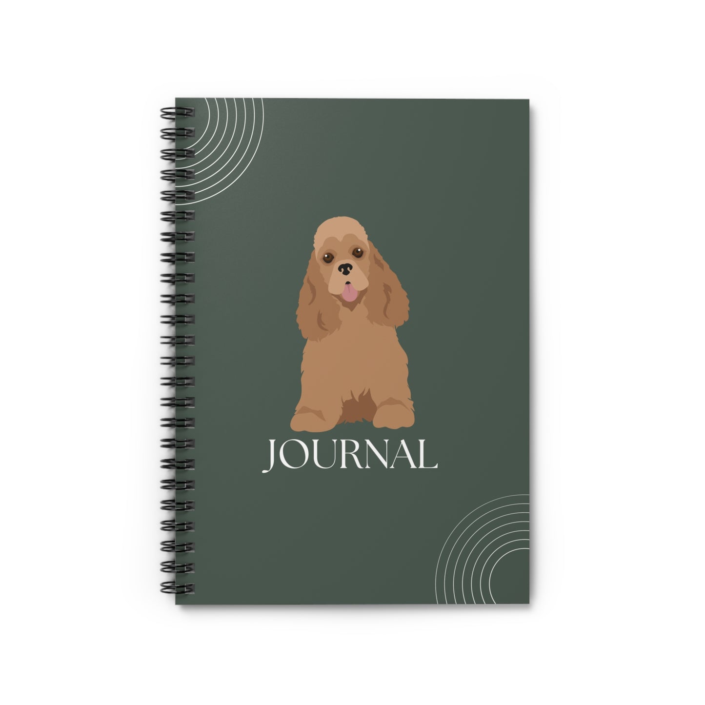 Cocker Spaniel College Ruled Spiral Notebook