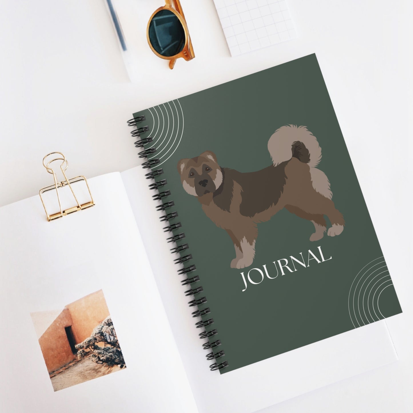 Caucasian Shepherd Dog College Ruled Spiral Notebook