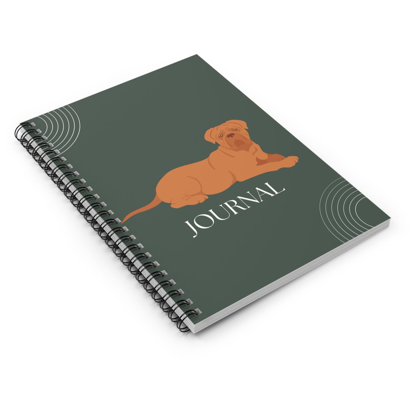 Dogue de Bordeaux College Ruled Spiral Notebook