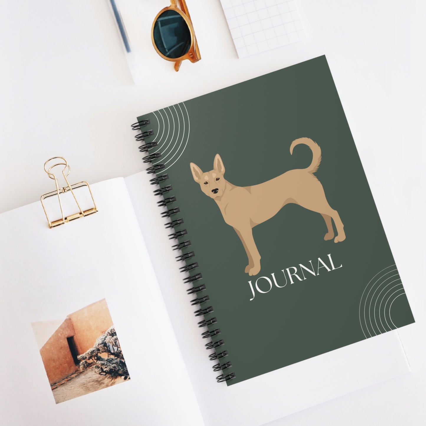 Carolina Dog College Ruled Spiral Notebook