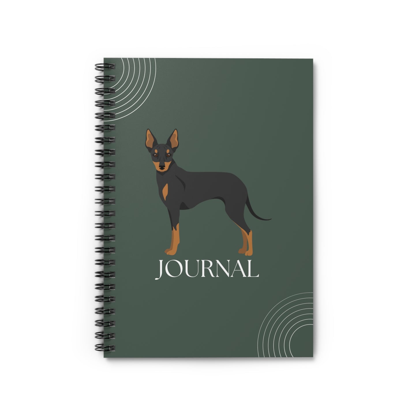 Manchester Terrier Toy College Ruled Spiral Notebook