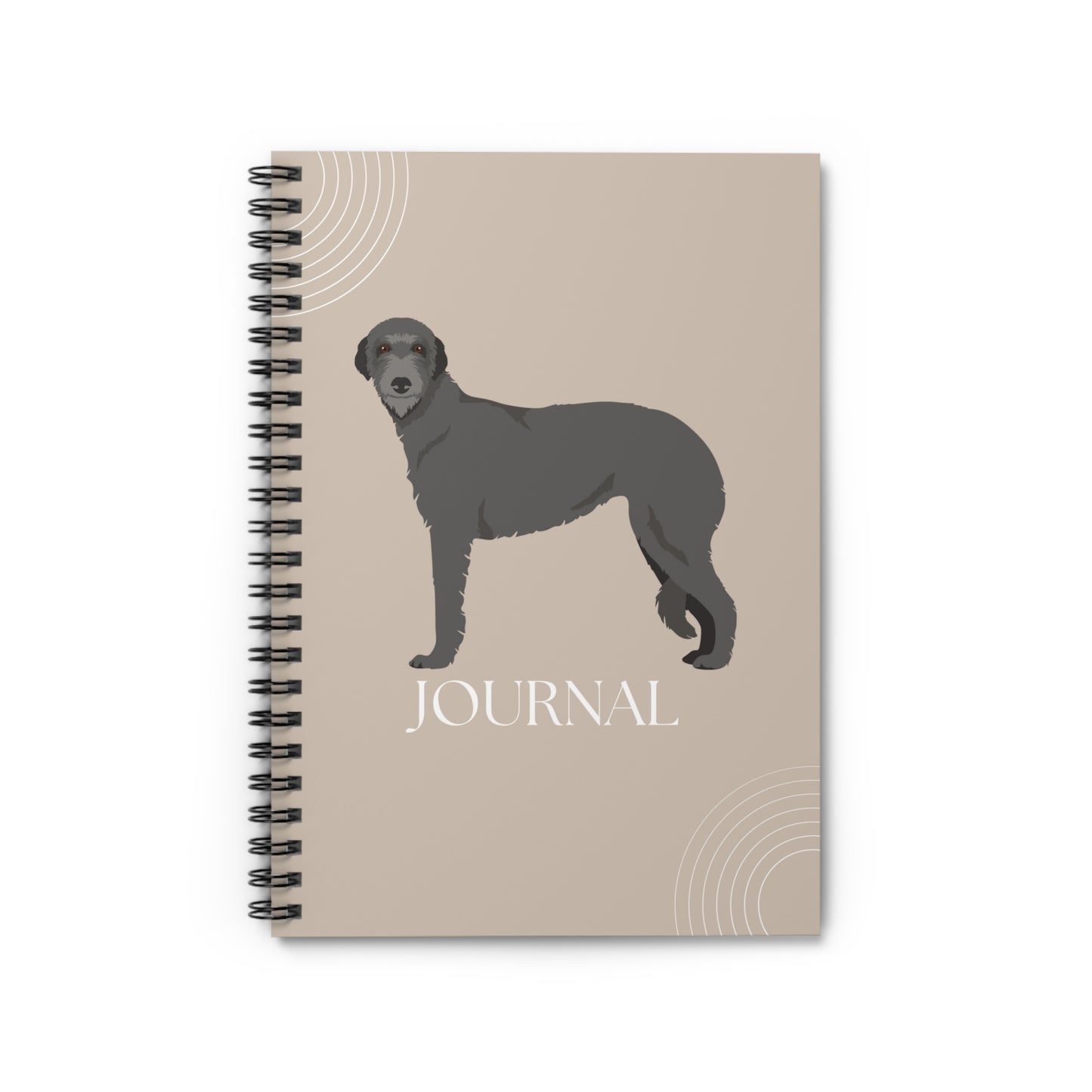 Scottish Deerhound College Ruled Spiral Notebook