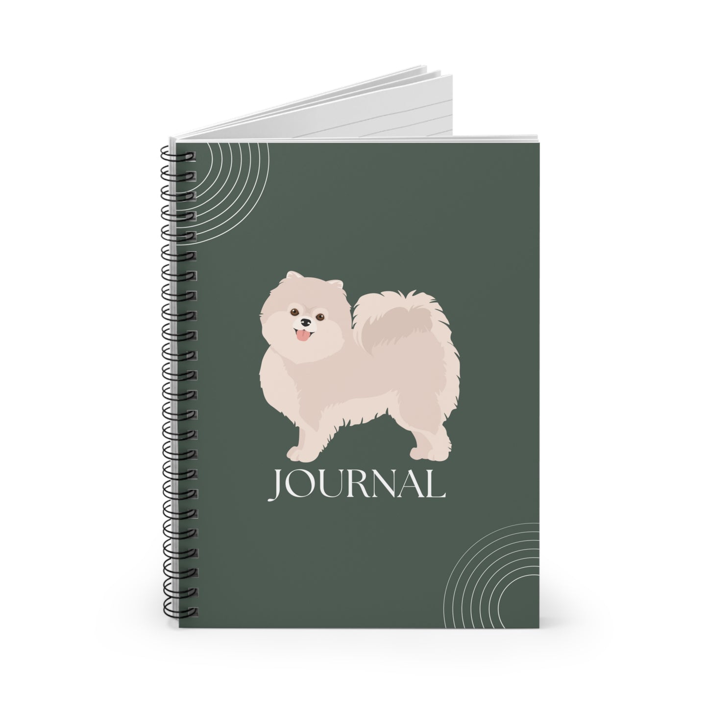 Pomeranian College Ruled Spiral Notebook