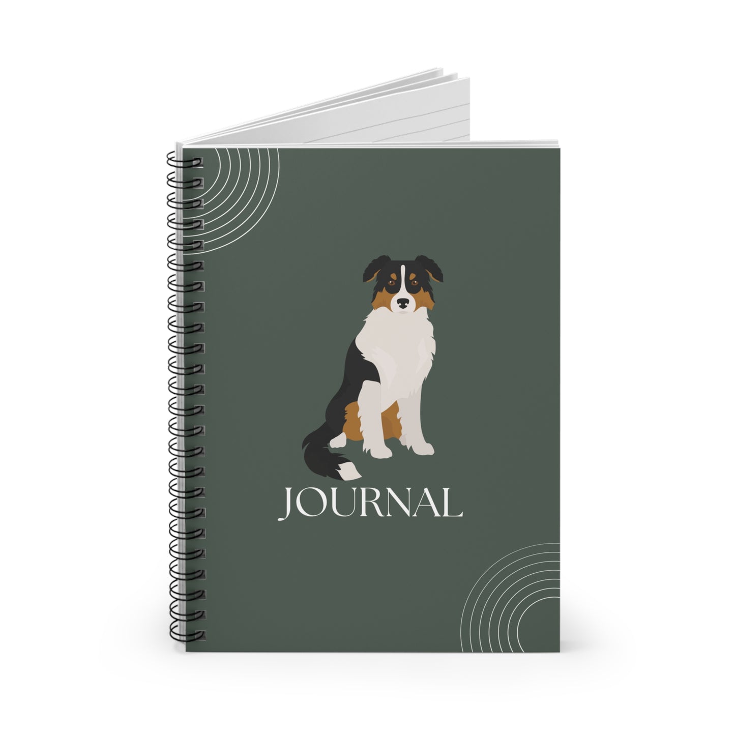 Australian Shepherd College Ruled Spiral Notebook