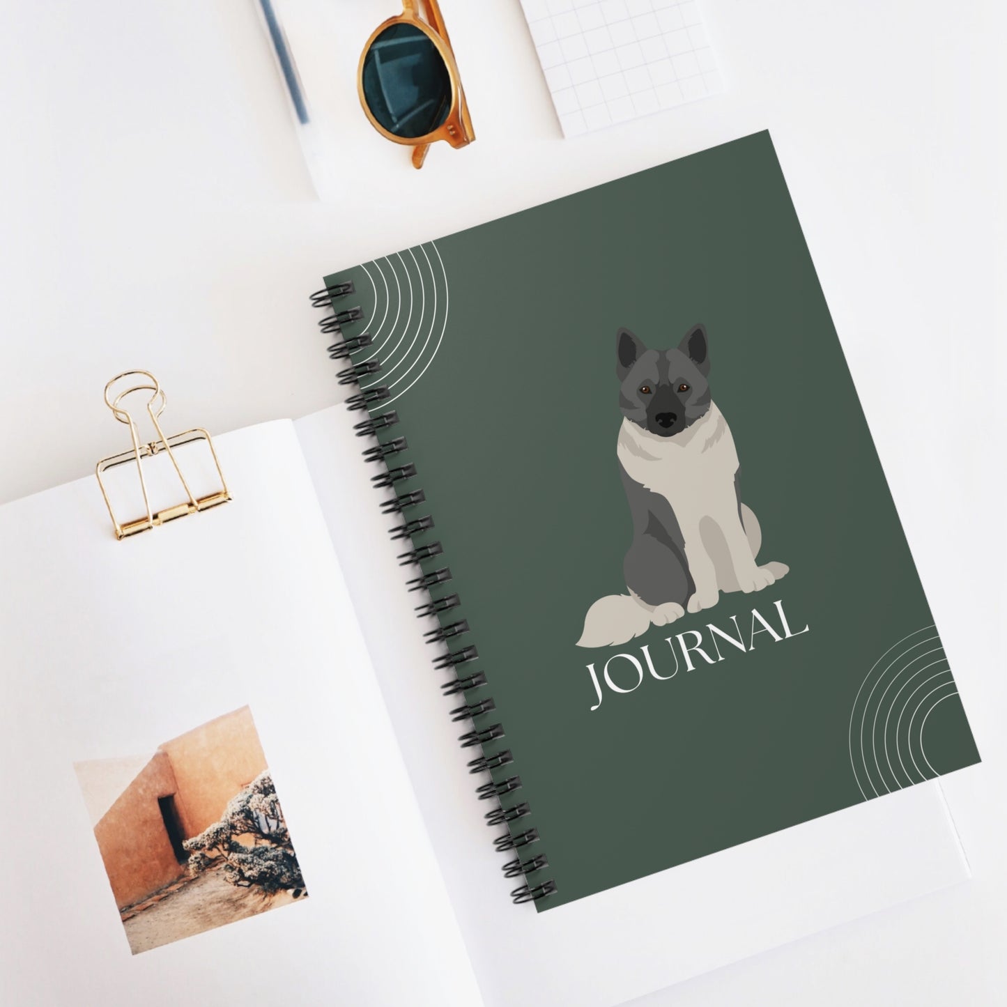 Norwegian Elkhound College Ruled Spiral Notebook