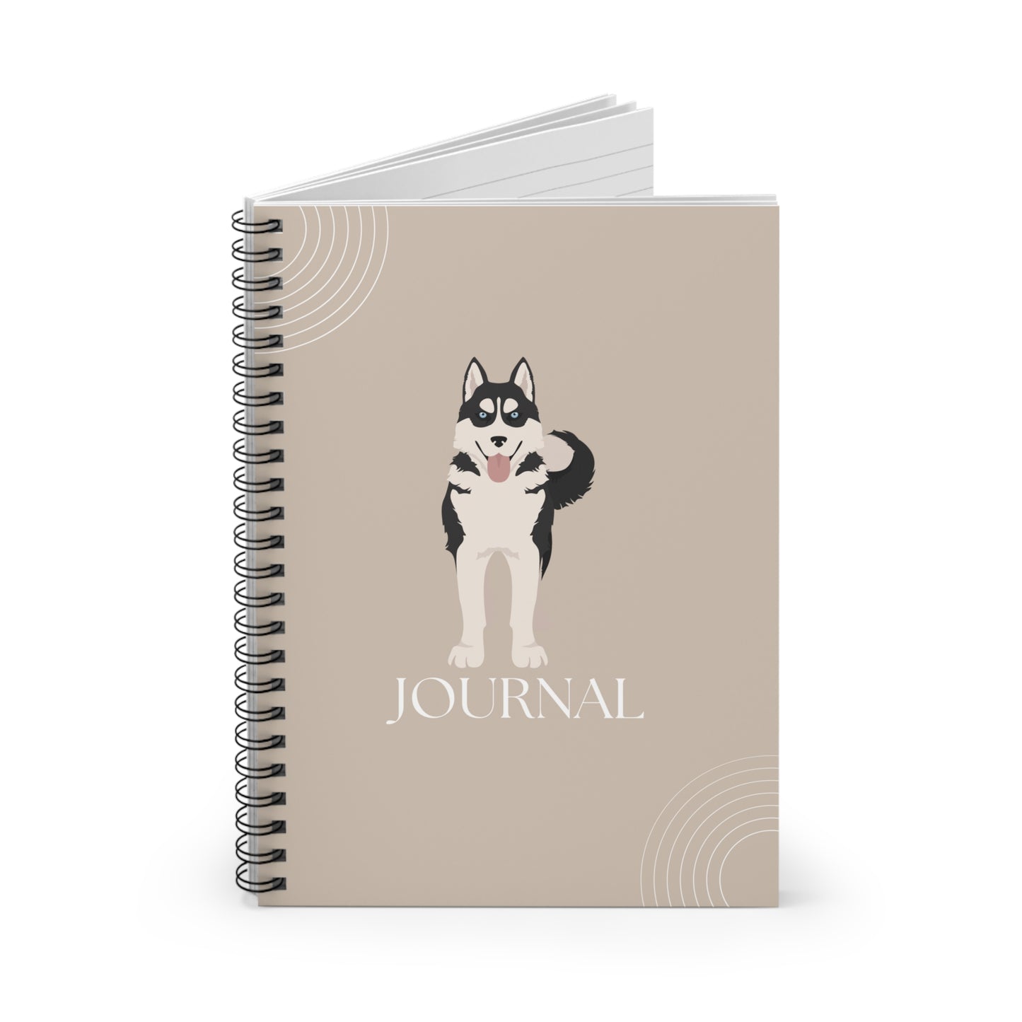 Siberian Husky College Ruled Spiral Notebook