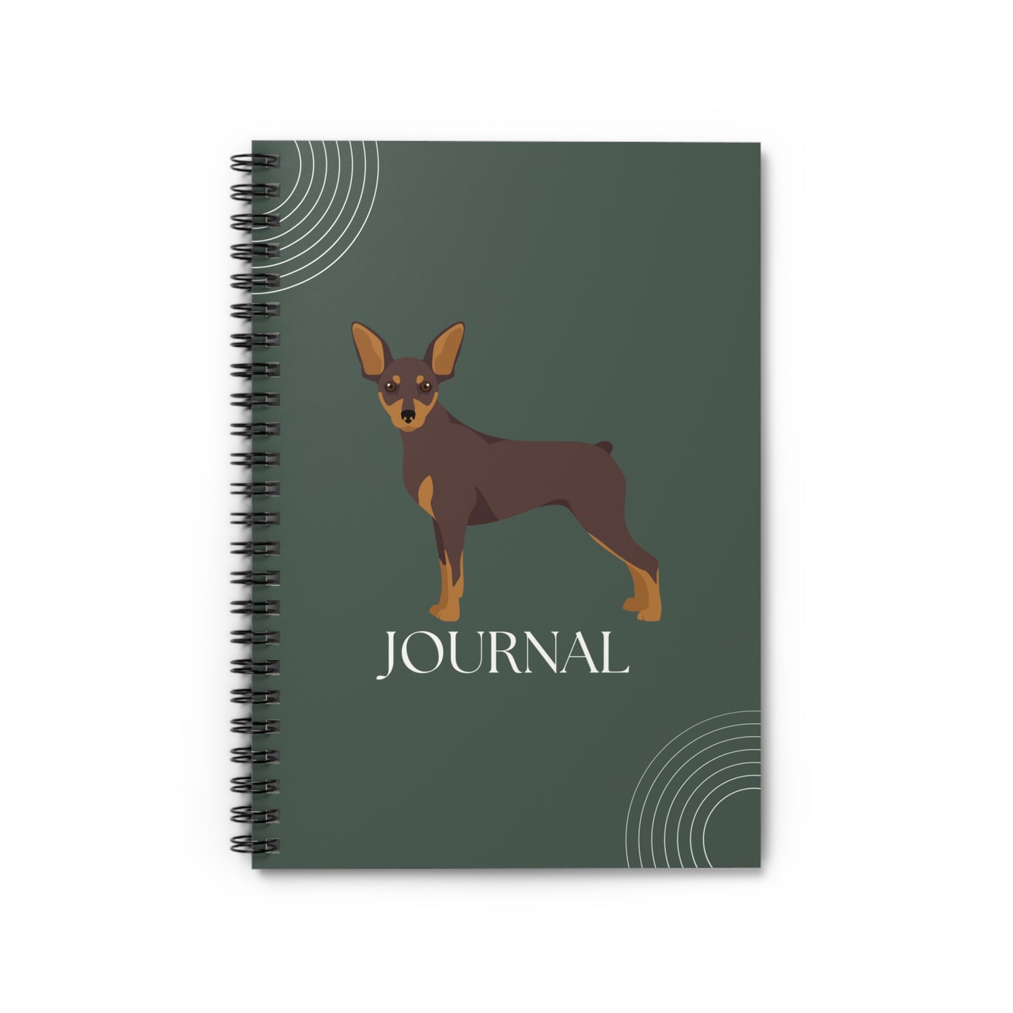 Miniature Pinscher College Ruled Spiral Notebook